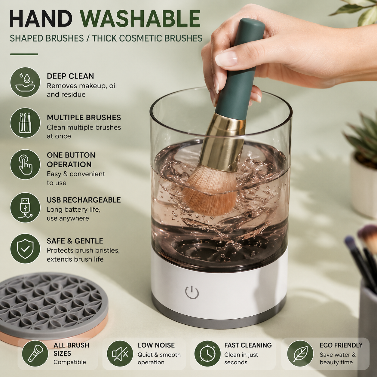 Ultrasonic Cleaner for Makeup Brushes