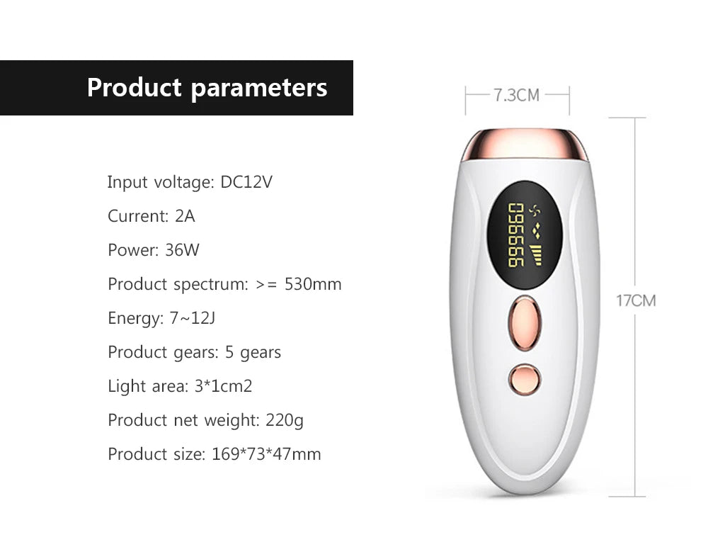 Ovira IPL™ Hair Removal Device